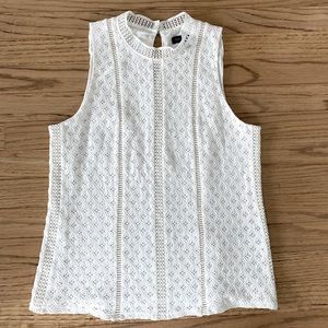 Banana Republic Women’s Eyelet White Top
